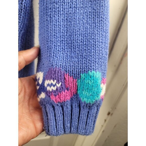 Vintage Point Of View Collection Floral Cardigan Sweater Women's Size M Acrylic - Picture 6 of 14